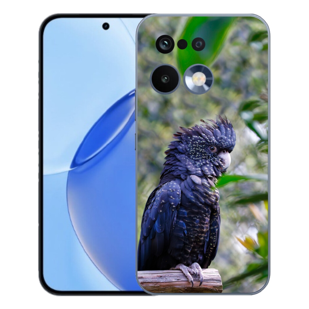 mmCase gélhuzat a Realme 16 Pro-hoz – fekete kakadu papagáj