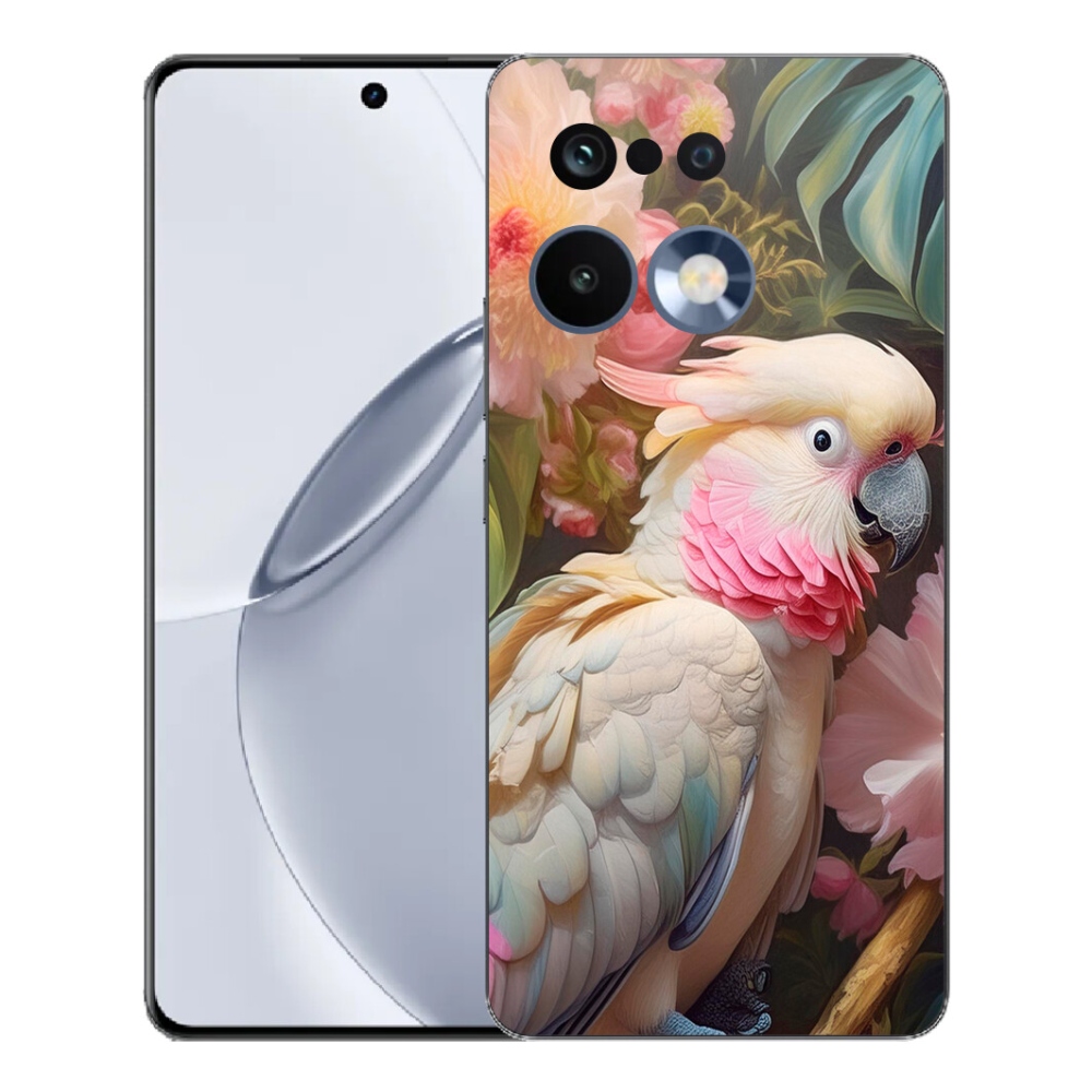 mmCase géltok a Realme 16 Pro+ készülékhez – rózsaszín kakadu papagáj 2
