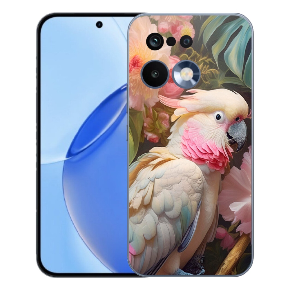 mmCase géltok a Realme 16 Pro-hoz – rózsaszín kakadu papagáj 2