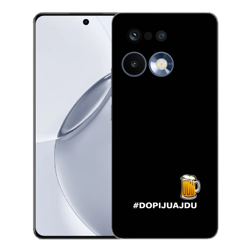 mmCase gél tok a Realme 16 Pro+ készülékhez – sörös motívum 1, fekete háttérrel