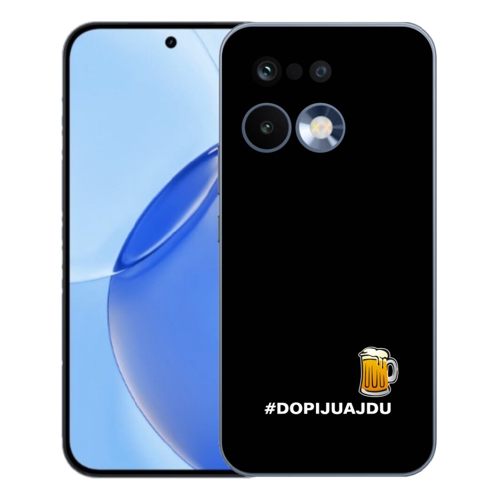 mmCase gél tok a Realme 16 Pro-hoz – sörös motívum 1, fekete háttérrel