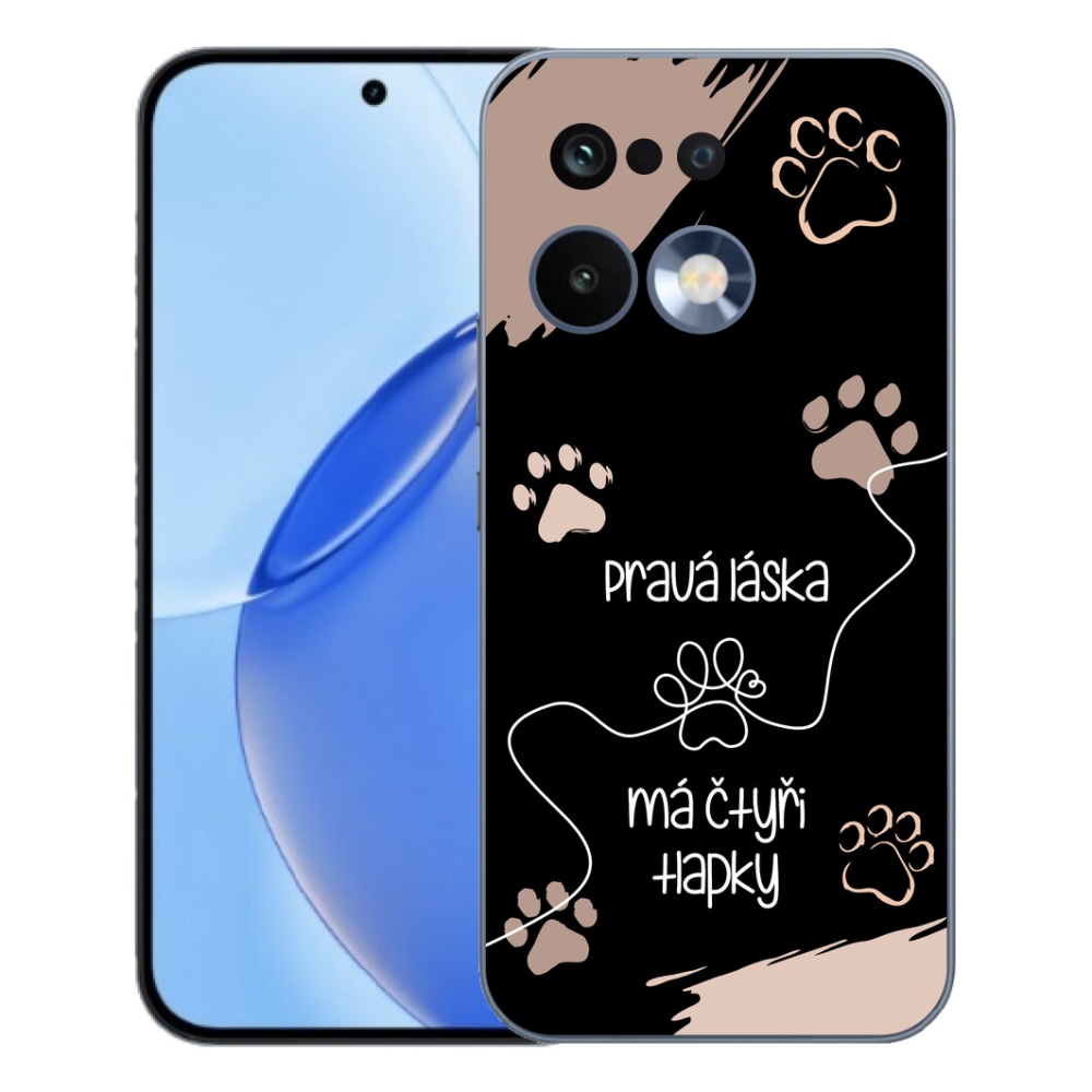 mmCase géltok a Realme 16 Pro-hoz – kutyás motívum 1, fekete háttérrel