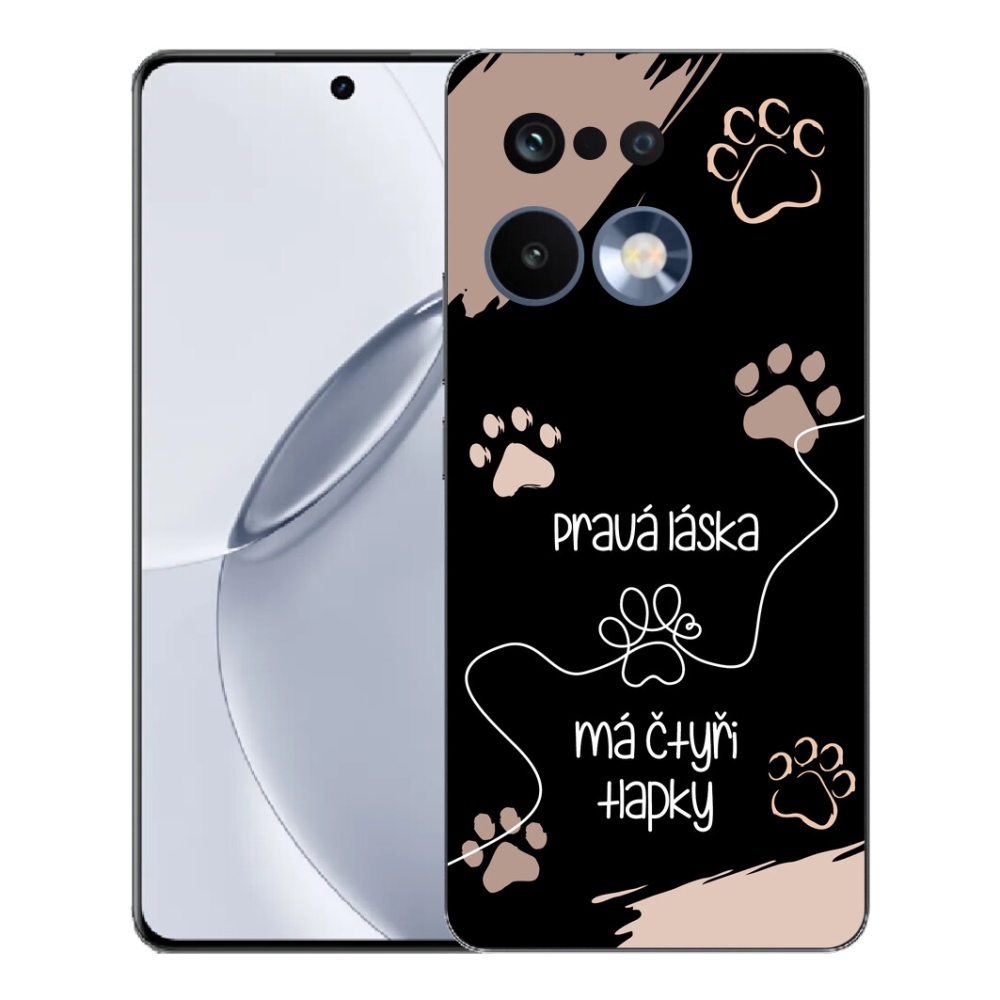 mmCase géltok a Realme 16 Pro+ készülékhez – kutyás motívum 1, fekete háttérrel