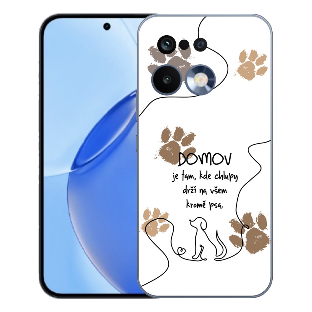 mmCase gél tok a Realme 16 Pro-hoz – kutyás motívum, fehér háttér