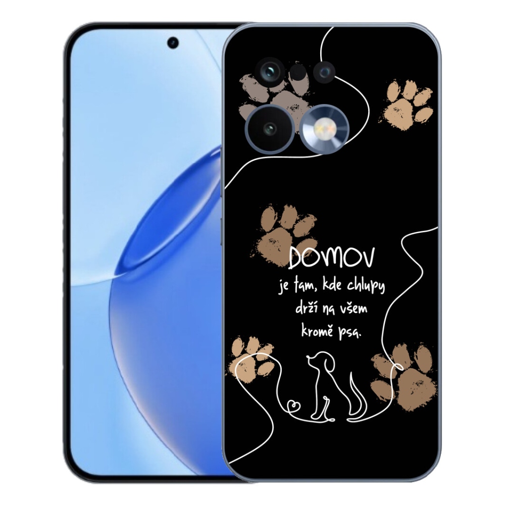 mmCase géltok a Realme 16 Pro-hoz – kutyás motívum, fekete háttér