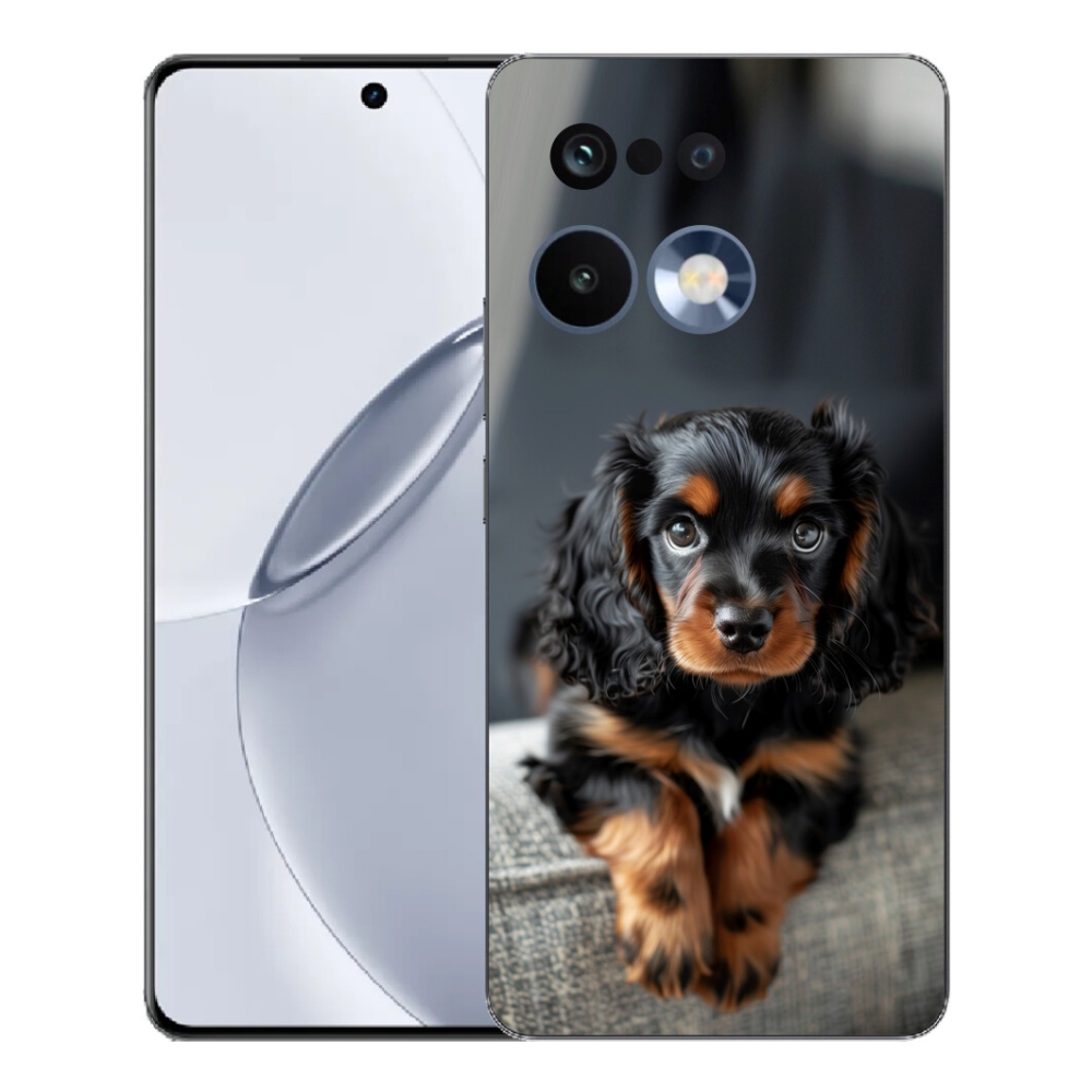 mmCase gél tok a Realme 16 Pro+ készülékhez – aranyos, hosszúszőrű tacskó