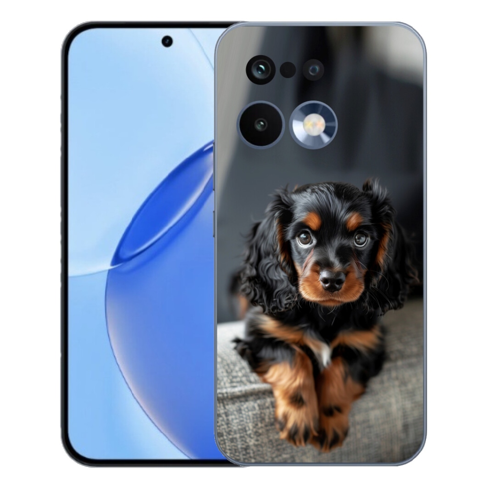 mmCase gél tok a Realme 16 Pro-hoz – aranyos, hosszúszőrű tacskó