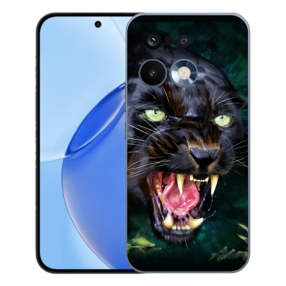 mmCase gélhuzat a Realme 16 Pro-hoz – dühös fekete párduc