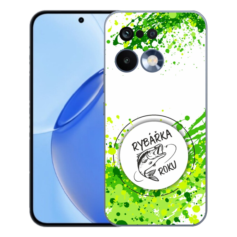 mmCase géltok a Realme 16 Pro-hoz – „Az év horgásznője” fehér háttérrel
