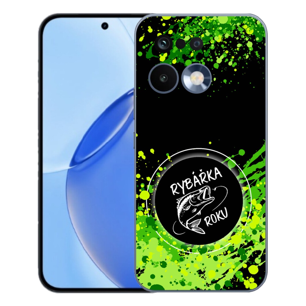 mmCase géltok a Realme 16 Pro-hoz – „Az év horgásznője” fekete háttérrel