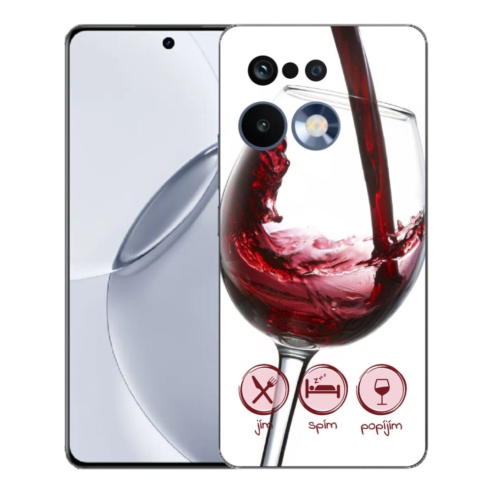 mmCase géltok a Realme 16 Pro+ készülékhez – egy pohár vörösbor