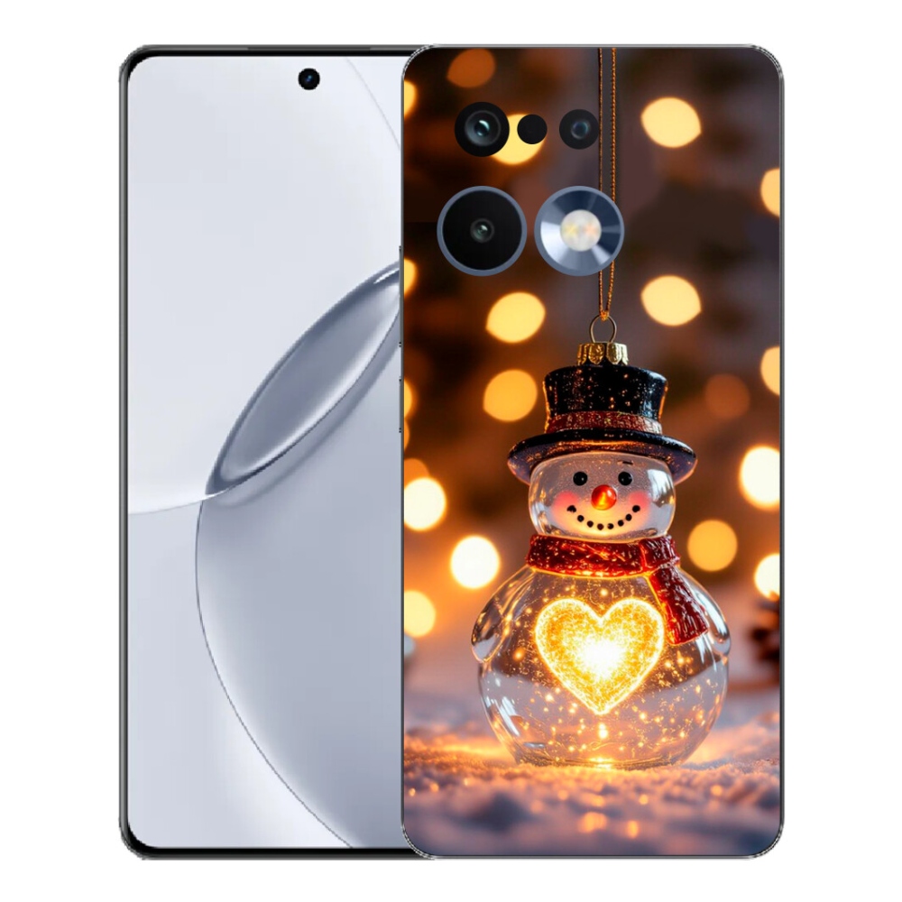 mmCase gél tok a Realme 16 Pro+ készülékhez – világító karácsonyi hóember
