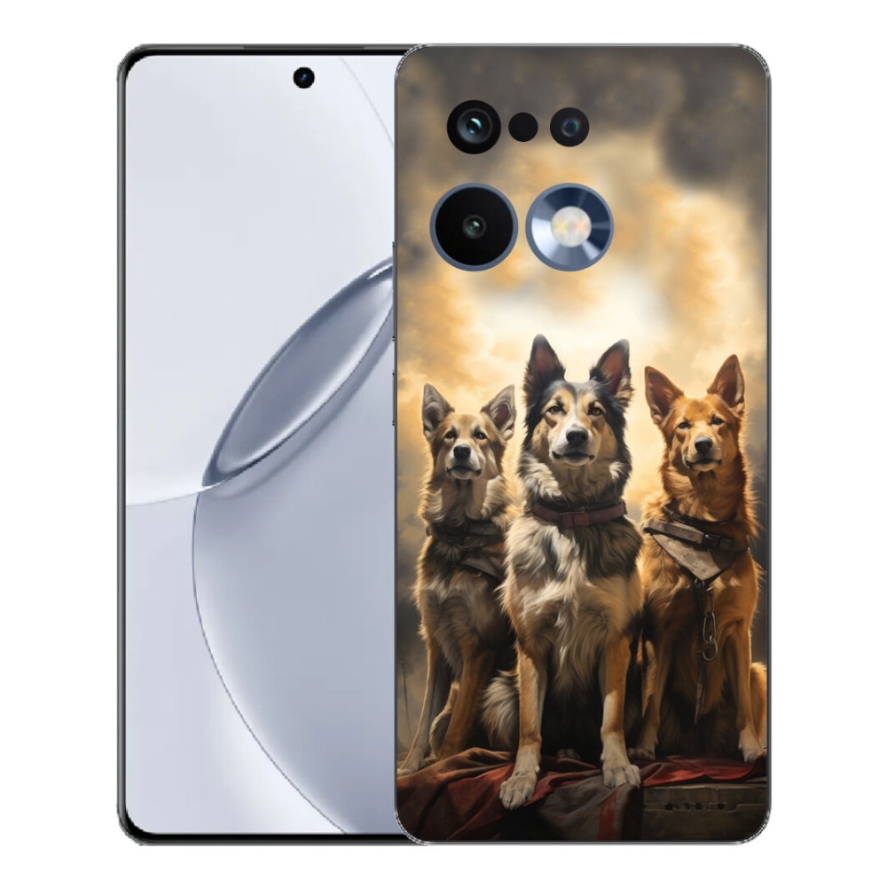 mmCase gélhuzat a Realme 16 Pro+ készülékhez – három kutya