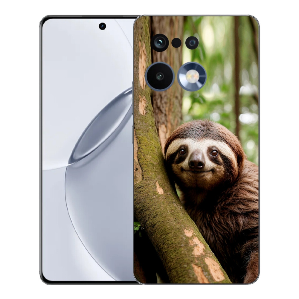 mmCase gélhuzat a Realme 16 Pro+ készülékhez – mosolygós lajhár