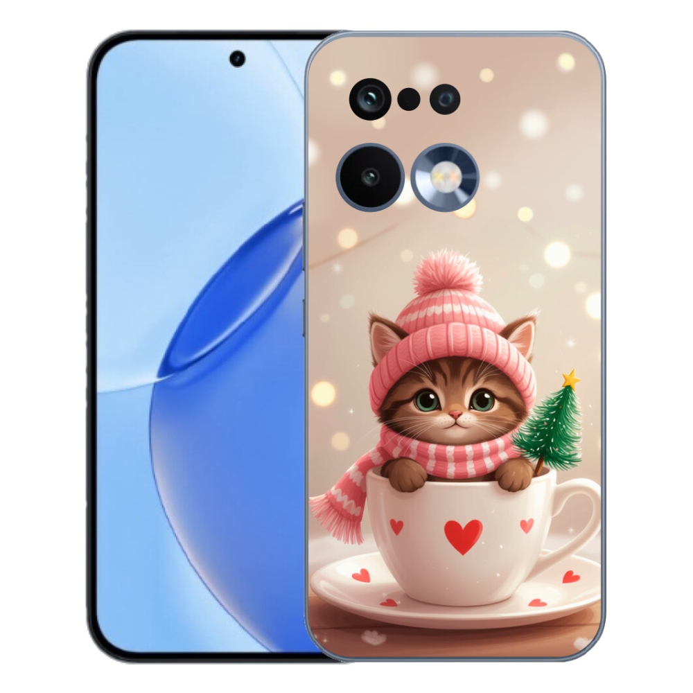 mmCase gél tok a Realme 16 Pro-hoz – karácsonyi cica csészében