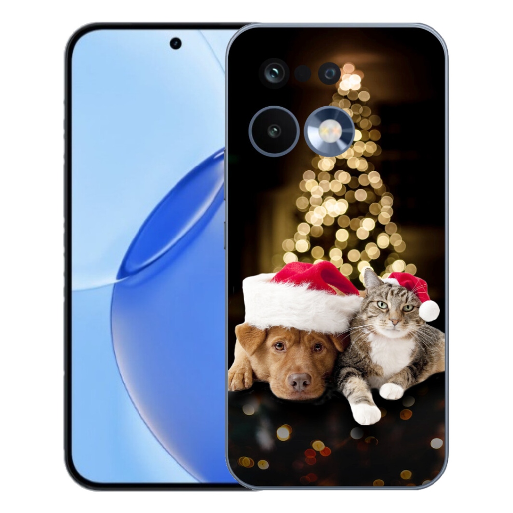 mmCase gél tok a Realme 16 Pro-hoz – karácsonyi kutya és macska