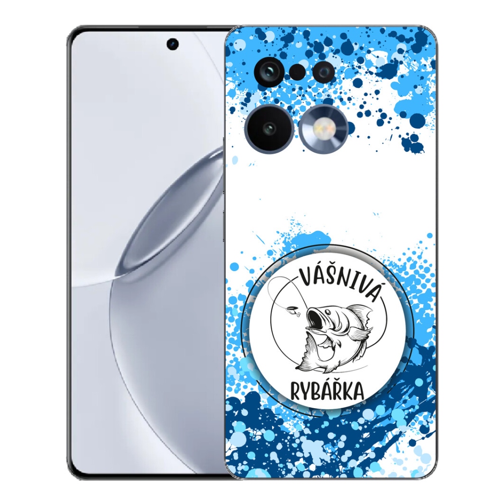 mmCase géltok a Realme 16 Pro+ készülékhez – szenvedélyes horgász, fehér háttérrel