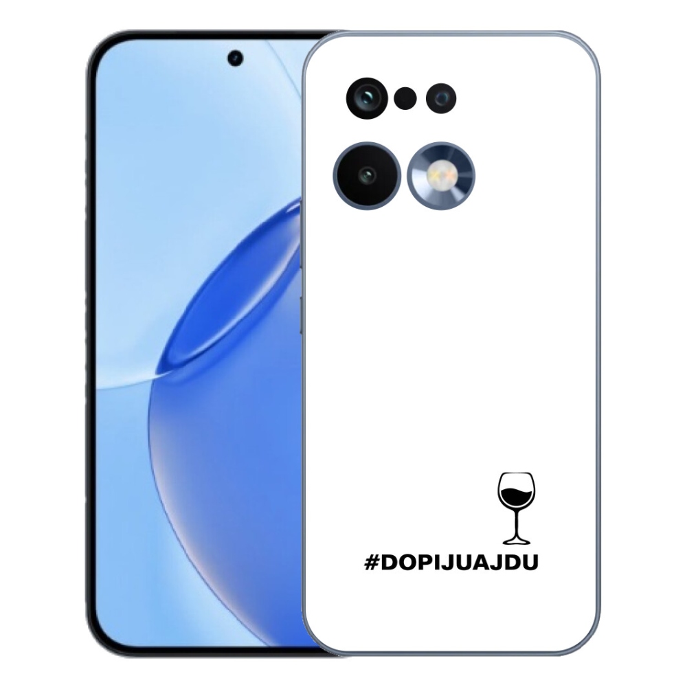 mmCase gél tok a Realme 16 Pro-hoz – szőlőmotívum fehér háttérrel