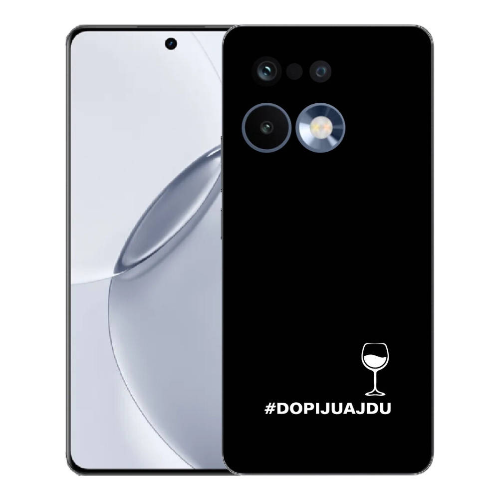 mmCase géltok a Realme 16 Pro+ készülékhez – boros motívum fekete háttérrel