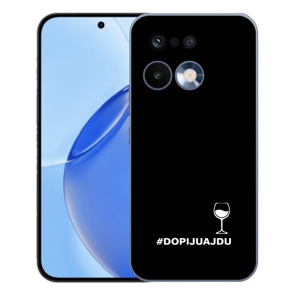 mmCase géltok a Realme 16 Pro-hoz – szőlőmotívum fekete háttérrel
