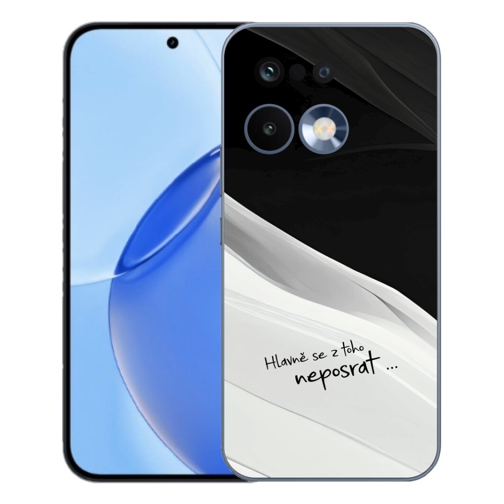 mmCase géltok a Realme 16 Pro-hoz – vicces felirat, 13 fekete-fehér háttér
