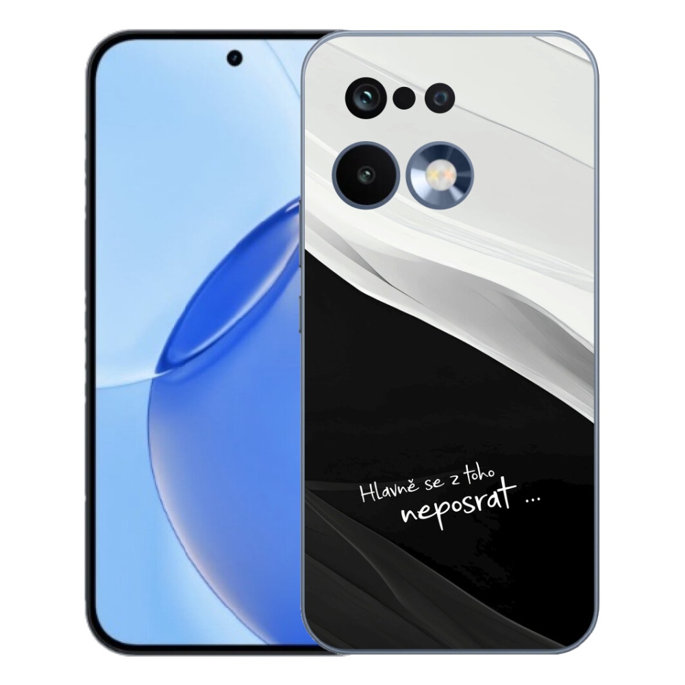 mmCase géltok a Realme 16 Pro-hoz – vicces szöveg, 13 fekete-fehér háttér