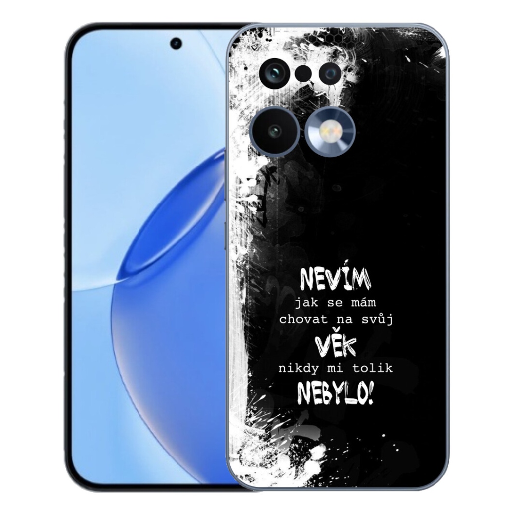 mmCase géltok a Realme 16 Pro-hoz – vicces felirat, 14, fekete háttér