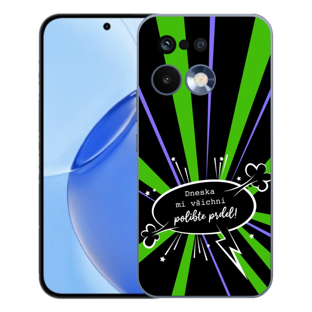 mmCase géltok a Realme 16 Pro-hoz – vicces felirat, 15, fekete háttér