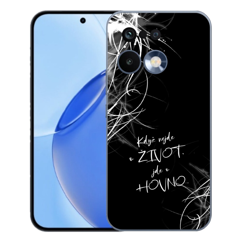 mmCase géltok a Realme 16 Pro-hoz – vicces felirat: 16, fekete háttér