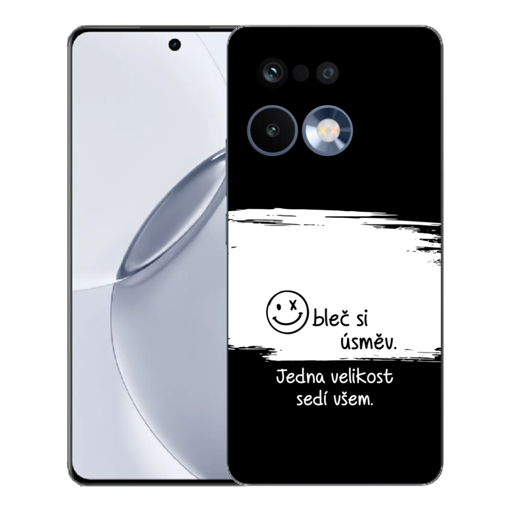 mmCase gél tok a Realme 16 Pro+ készülékhez – vicces felirat, 8 fekete-fehér háttér