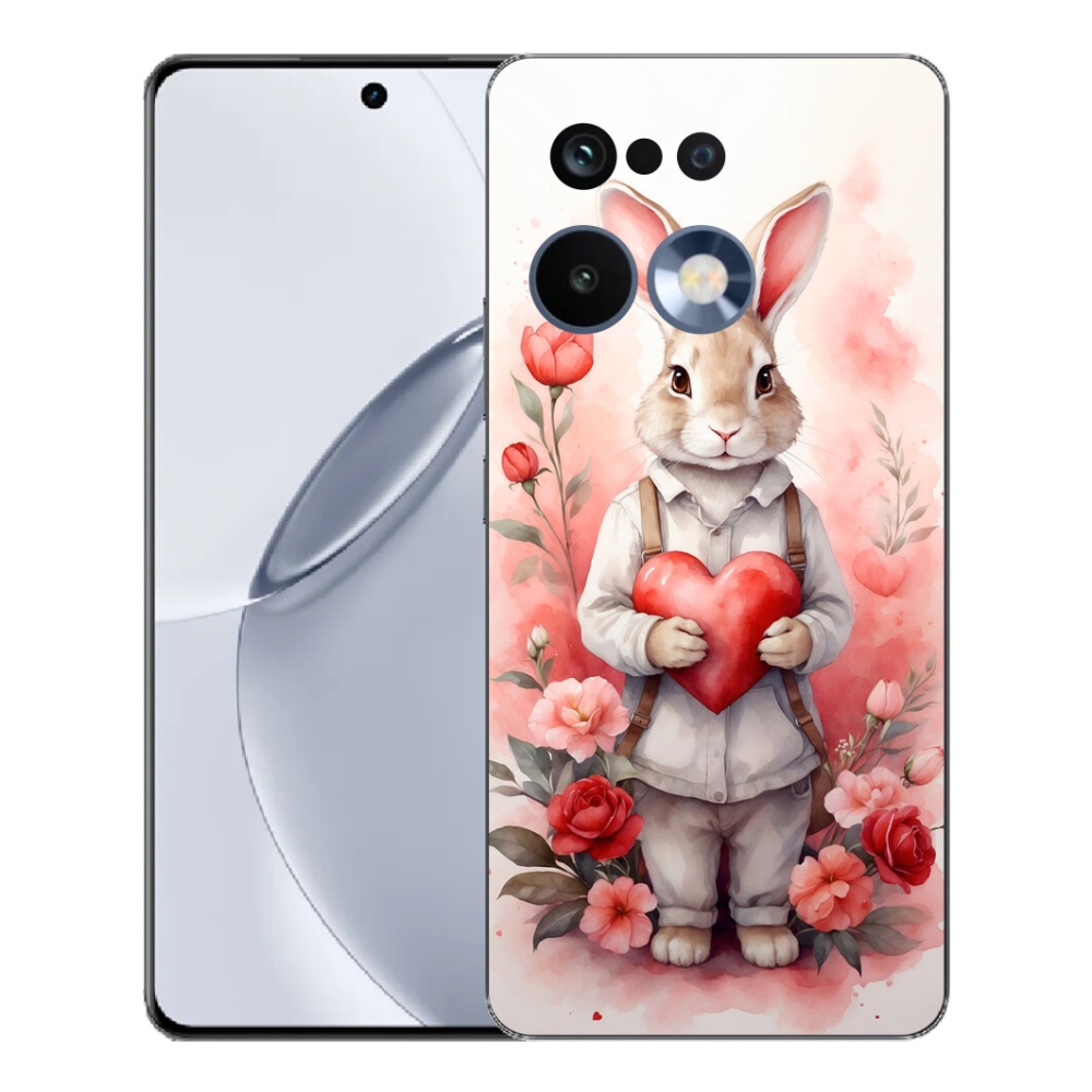 mmCase gél tok a Realme 16 Pro+ készülékhez – nyuszi szívecskével