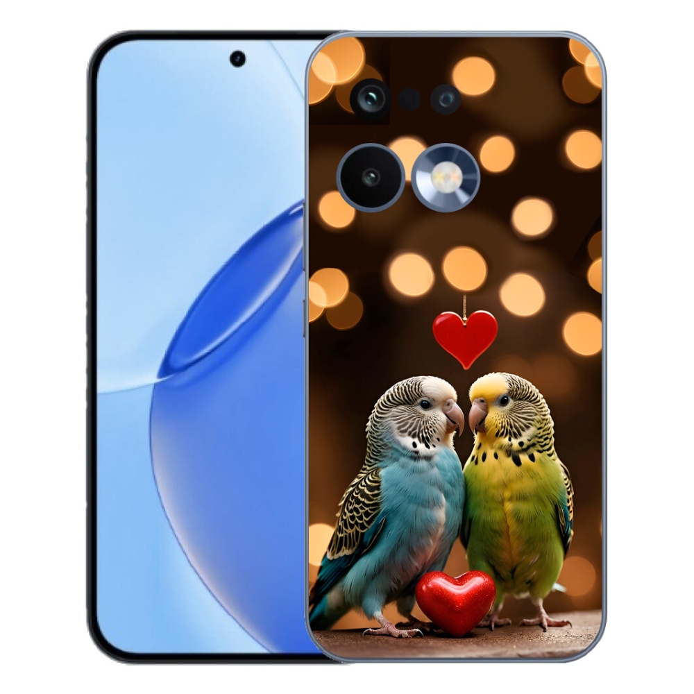 mmCase géltok a Realme 16 Pro-hoz – szerelmes papagájok