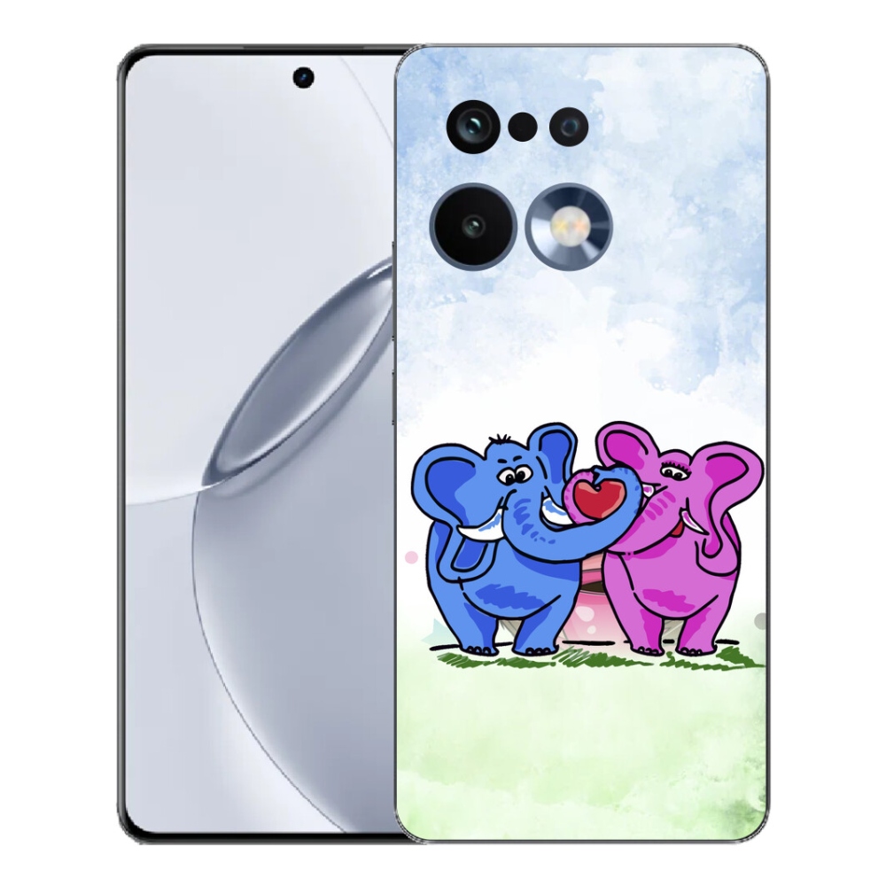 mmCase gél tok a Realme 16 Pro+ készülékhez – szerelmes elefántok