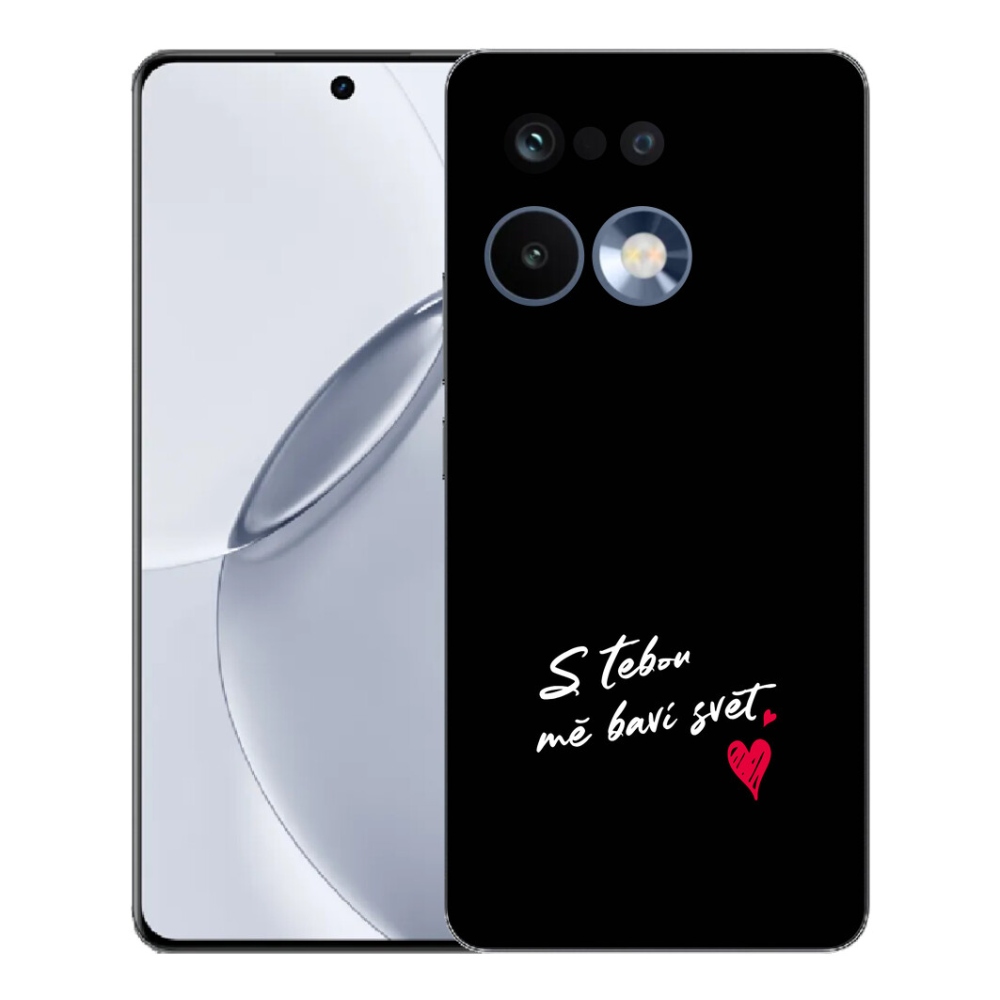mmCase gél tok a Realme 16 Pro+ készülékhez – „Szerelmes szöveg 1” fekete háttérrel