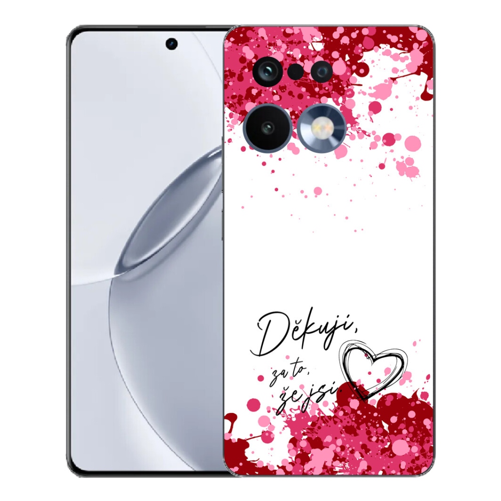 mmCase géltok a Realme 16 Pro+ készülékhez – „In Love” felirat, fehér háttér