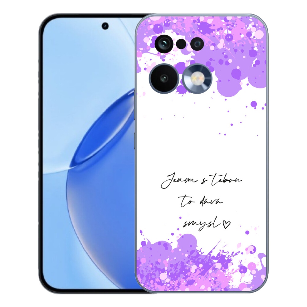 mmCase géltok a Realme 16 Pro-hoz – szerelmes felirat fehér háttérrel