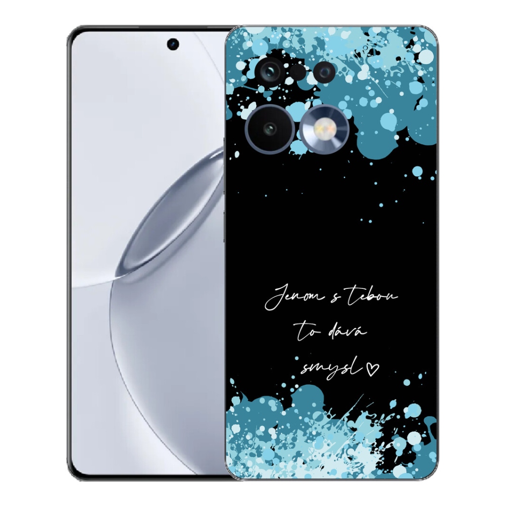 mmCase gél tok a Realme 16 Pro+ készülékhez – szerelmes felirat fekete háttérrel