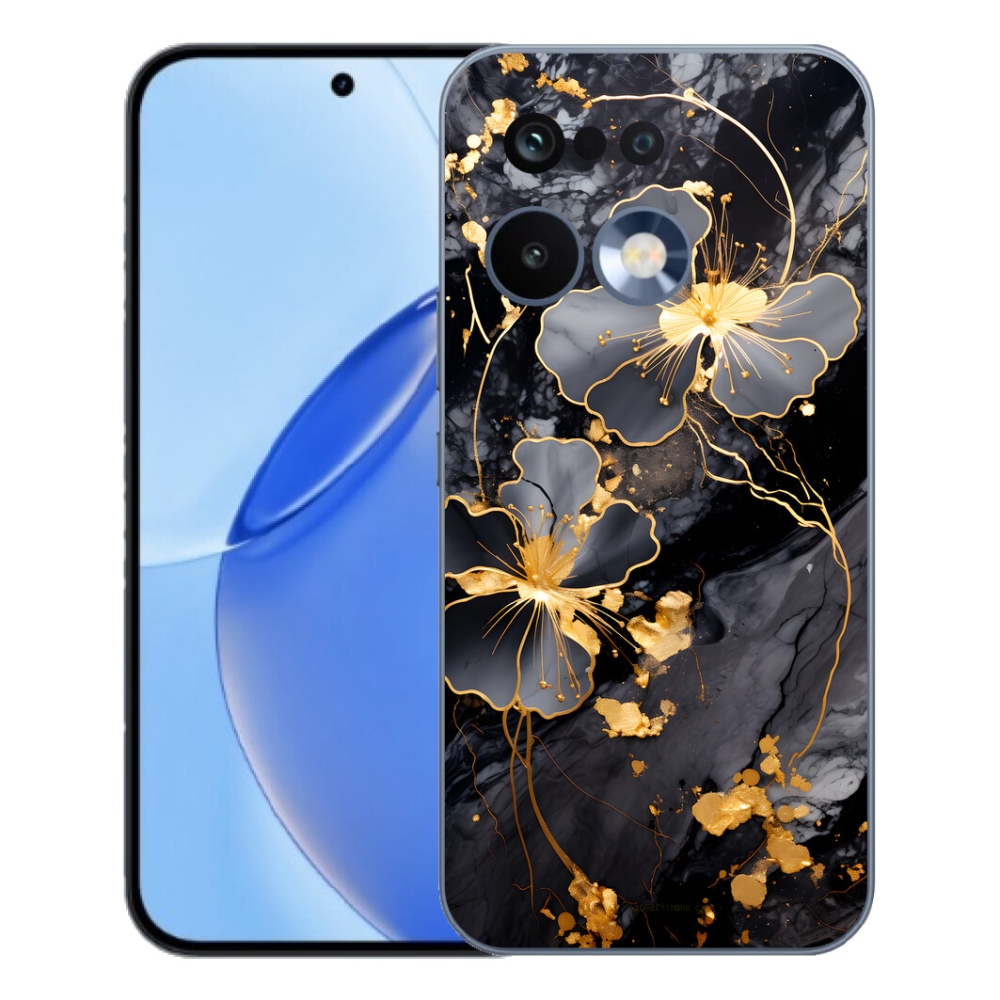 mmCase gél tok a Realme 16 Pro-hoz – arany virágok