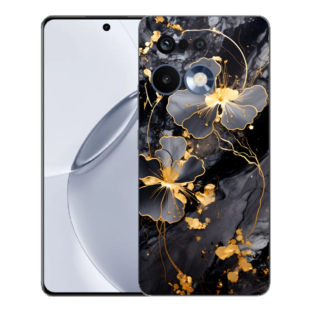 mmCase géltok a Realme 16 Pro+ készülékhez – arany virágok