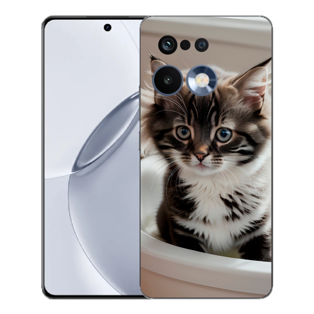 mmCase gél tok a Realme 16 Pro+ készülékhez – kíváncsi cica