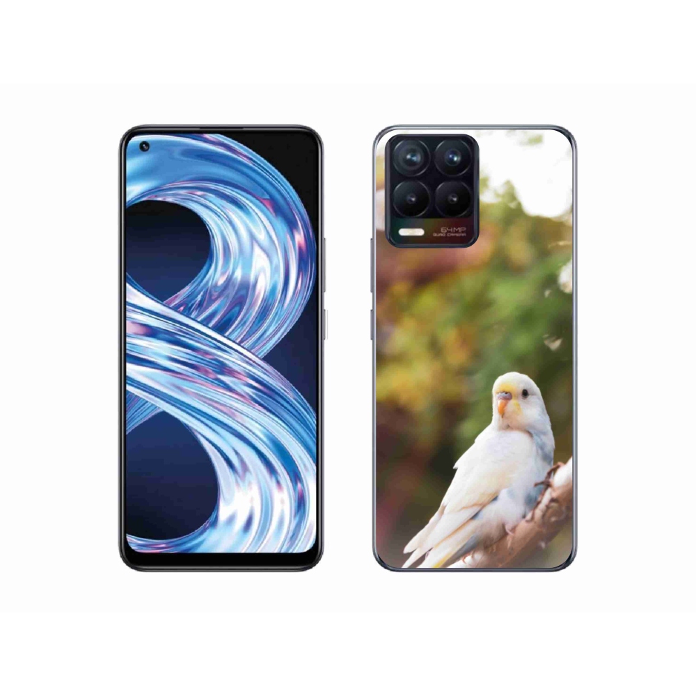 mmCase géltok a Realme 8 4G-hez – fehér papagáj