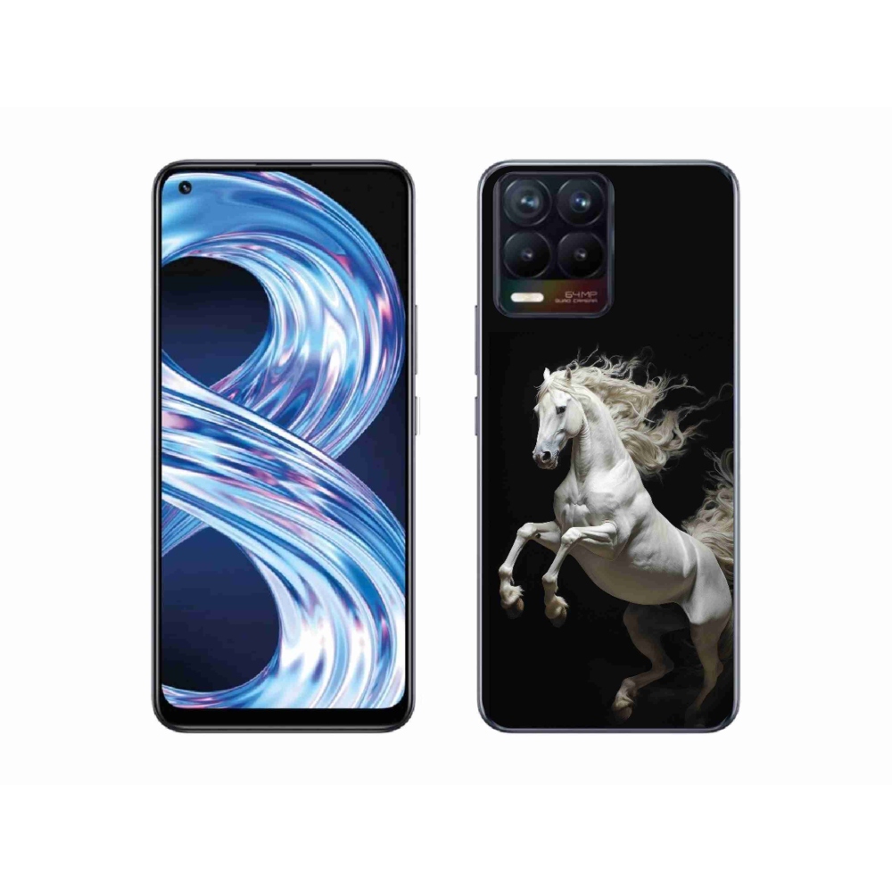mmCase gélhuzat a Realme 8 4G-hez – fehér ló 4