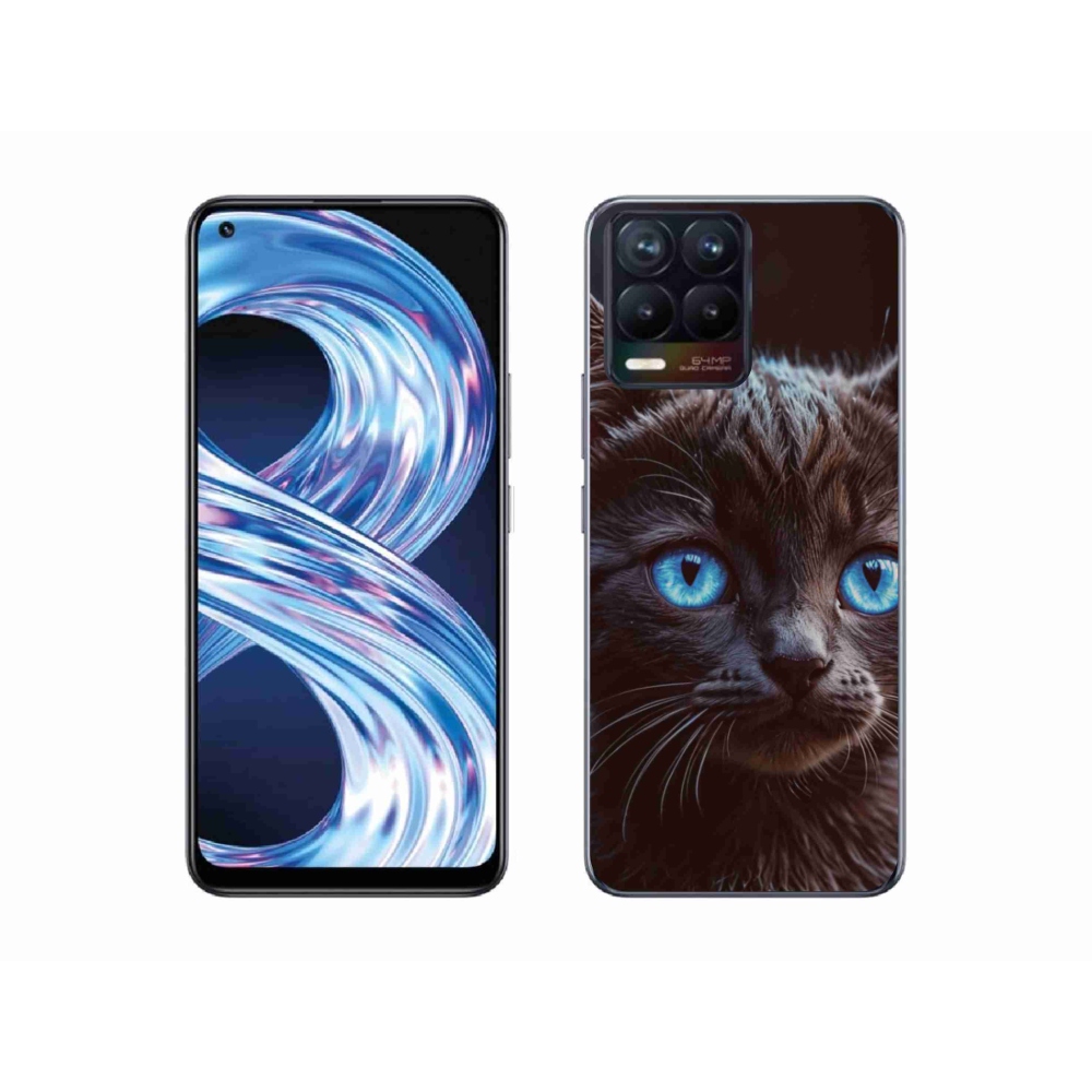 mmCase gél tok a Realme 8 4G-hez – fekete cica 2