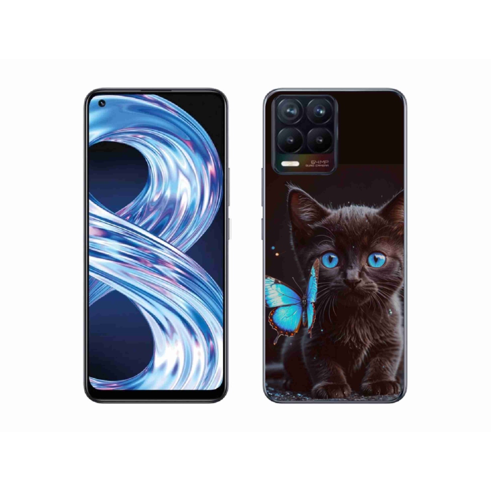 mmCase gél tok a Realme 8 4G-hez – fekete cica 3