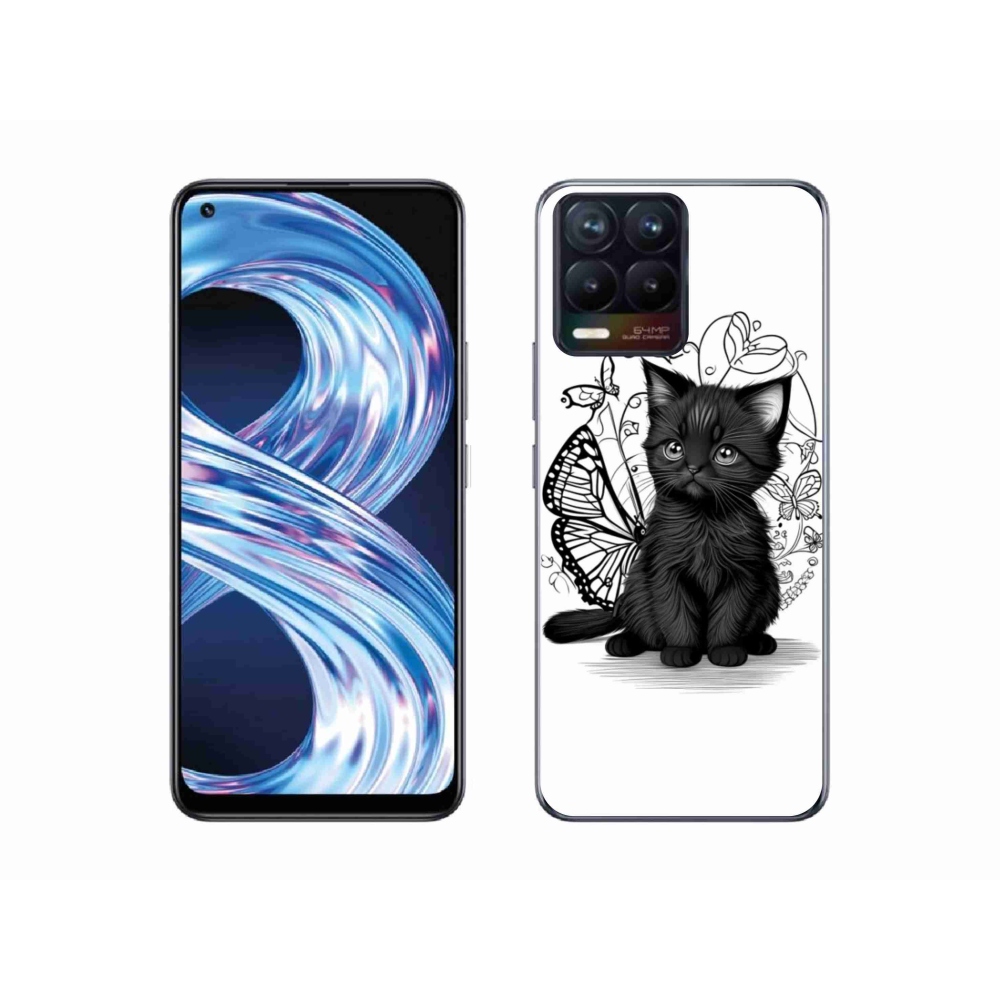 mmCase gél tok a Realme 8 4G-hez – fekete cica