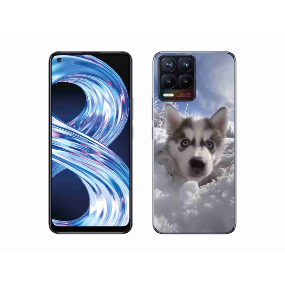 mmCase géltok a Realme 8 4G-hez – husky a hóban