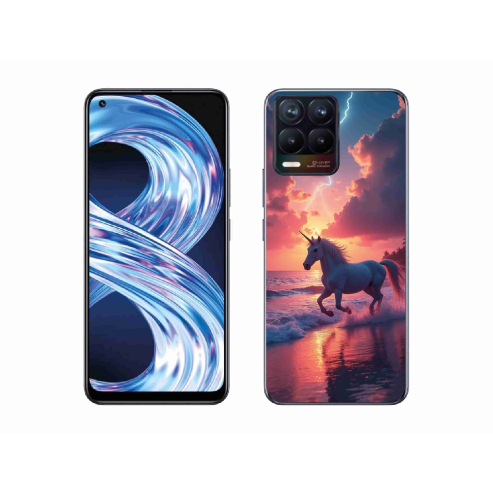 mmCase gél tok a Realme 8 4G-hez – egyszarvú a tengerparton