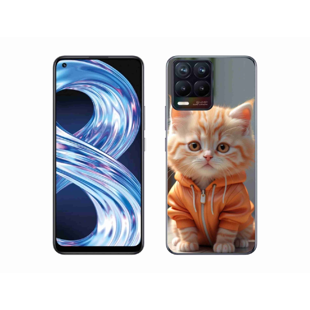 mmCase gélhuzat a Realme 8 4G-hez – pulóveres cica