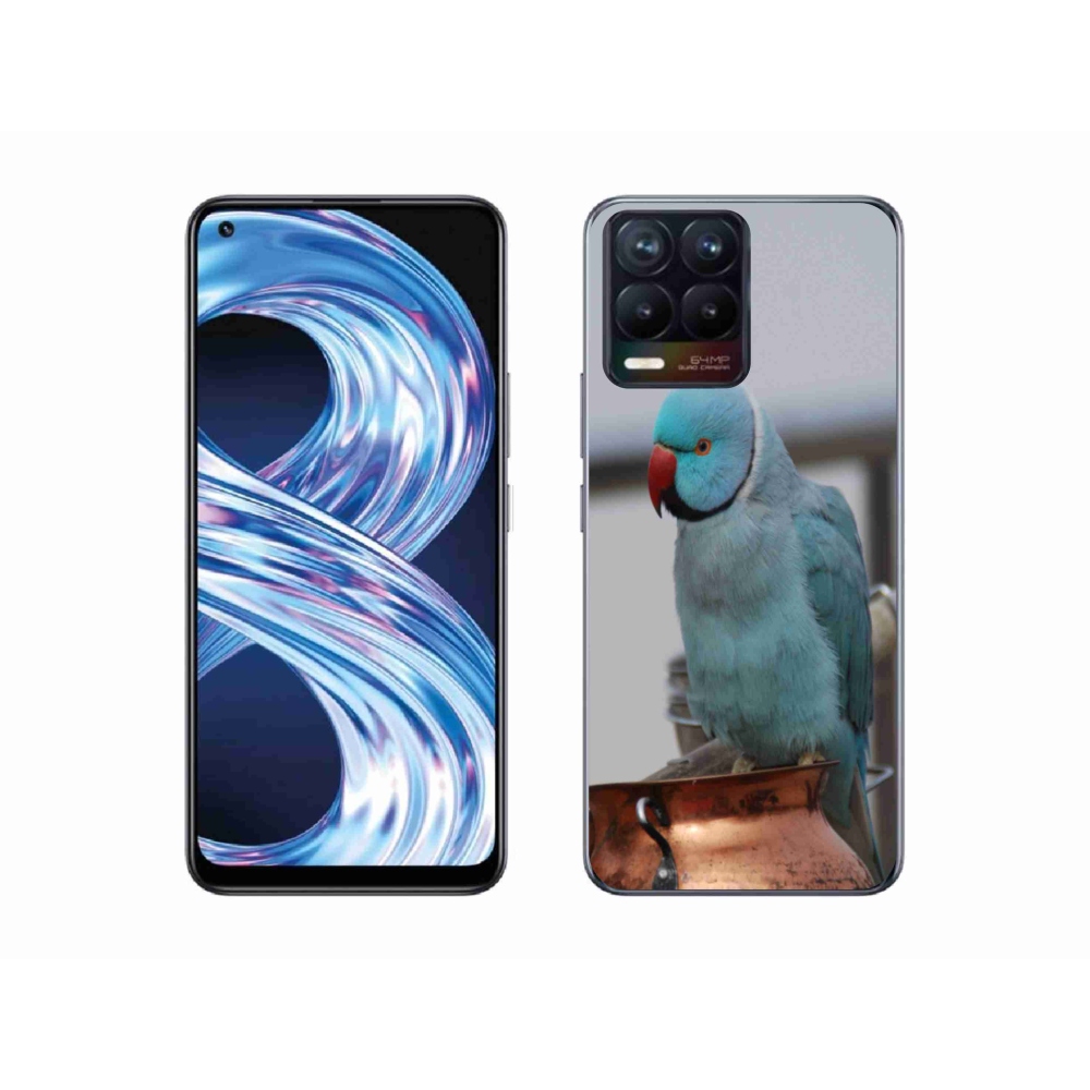 mmCase géltok a Realme 8 4G-hez – kék alexandri papagáj