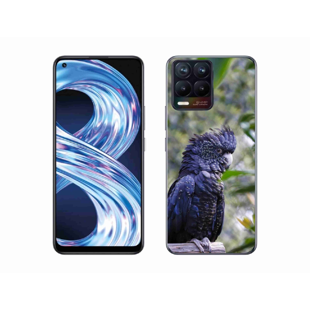 mmCase géltok a Realme 8 4G-hez – fekete kakadu papagáj